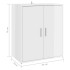 Mueble zapatero madera de ingeniería blanco brillo 60x35x70