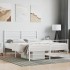 Estructura cama sin colchón con estribo metal blanco 120x190