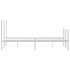 Estructura cama sin colchón con estribo metal blanco 120x190