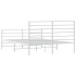 Estructura cama sin colchón con estribo metal blanco 120x190