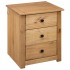 Mesita de noche de madera maciza pino estilo Panamá 46x40x57
