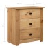 Mesita de noche de madera maciza pino estilo Panamá 46x40x57