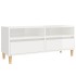 Mueble de TV madera contrachapada blanco brillo