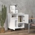 Aparador de madera contrachapada blanco brillante 60x35x70