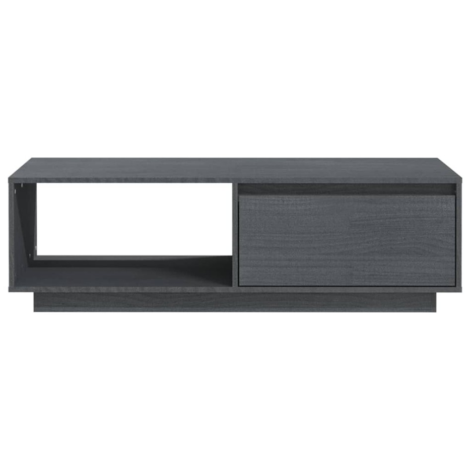Mesa de centro de madera maciza de pino gris 110x50x33,5