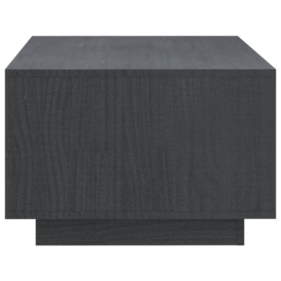 Mesa de centro de madera maciza de pino gris 110x50x33,5
