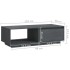 Mesa de centro de madera maciza de pino gris 110x50x33,5