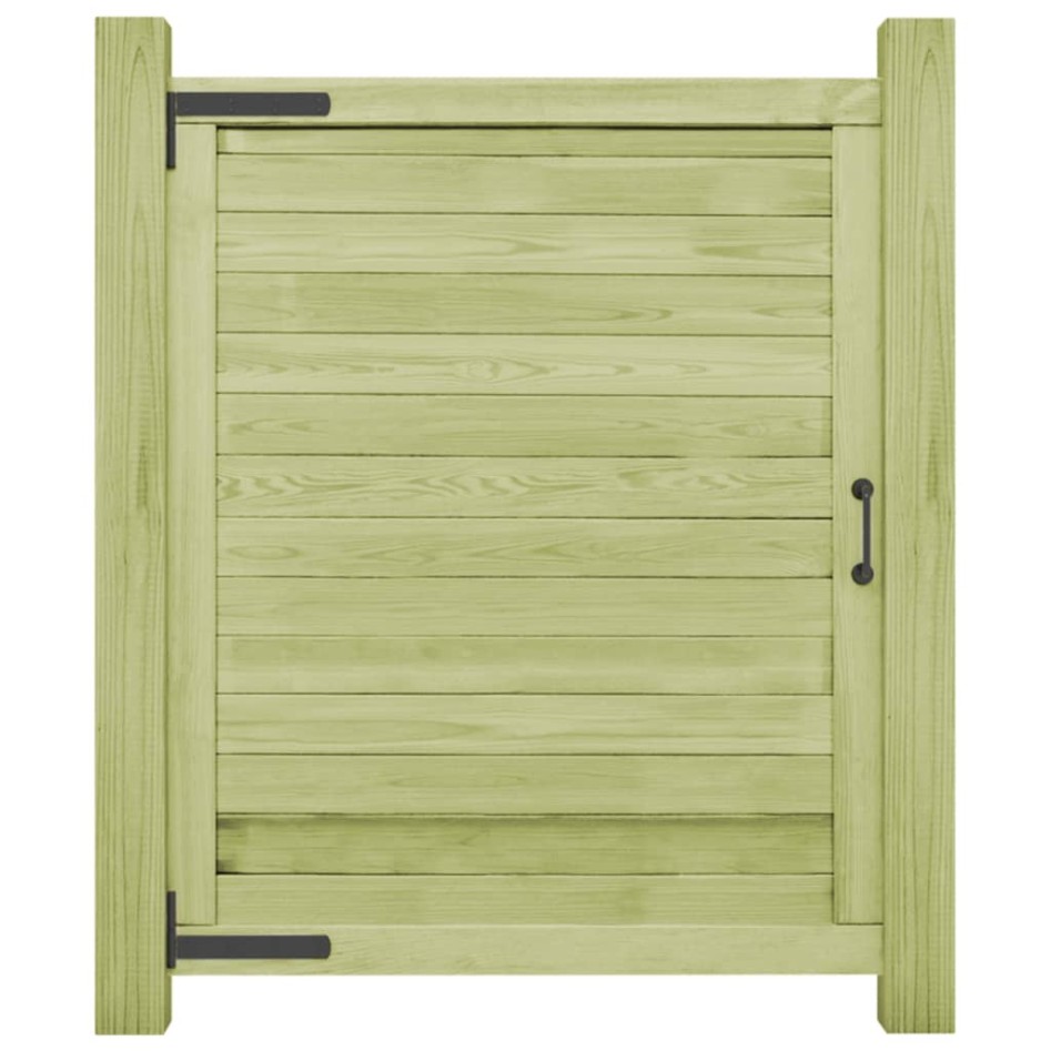 Puerta de valla de jardín madera pino impregnada 125x100