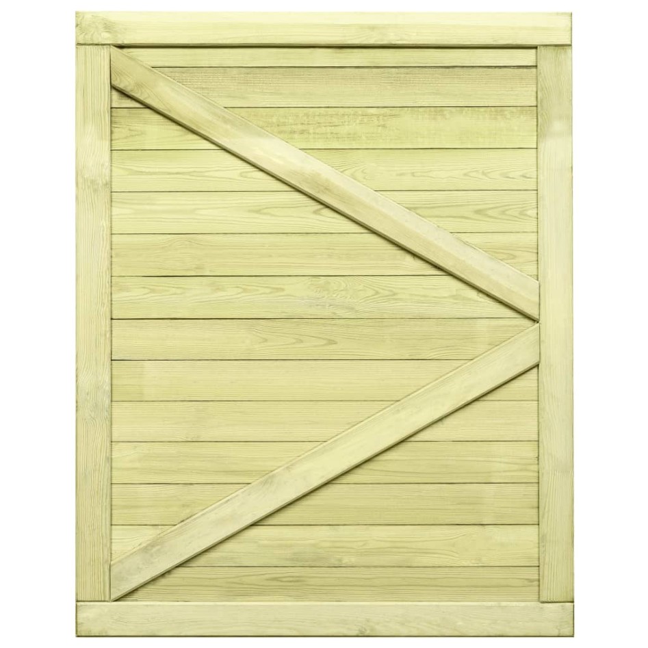 Puerta de valla de jardín madera pino impregnada 125x100