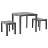 Mesa de jardín con 2 bancos plástico