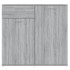 Aparador de madera contrachapada gris Sonoma 80x36x75