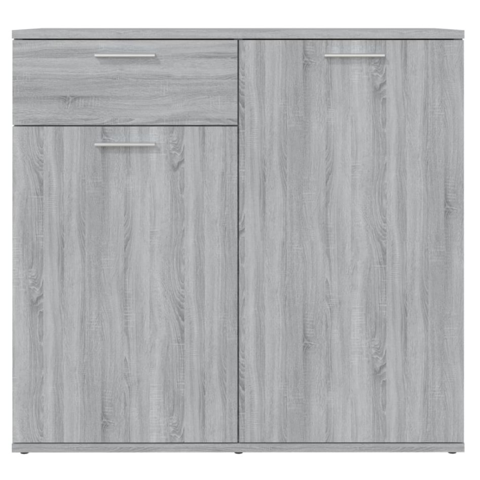 Aparador de madera contrachapada gris Sonoma 80x36x75