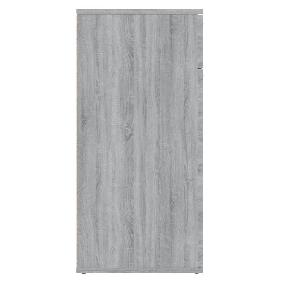 Aparador de madera contrachapada gris Sonoma 80x36x75