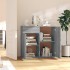 Aparador de madera contrachapada gris Sonoma 80x36x75