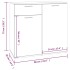 Aparador de madera contrachapada gris Sonoma 80x36x75