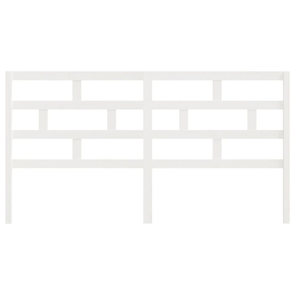 Cabecero de cama madera maciza de pino blanco 206x4x100