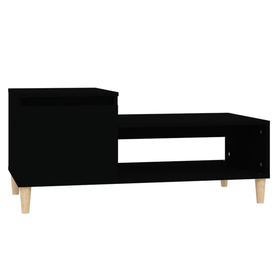 Mesa de centro madera contrachapada negro 100x50x45