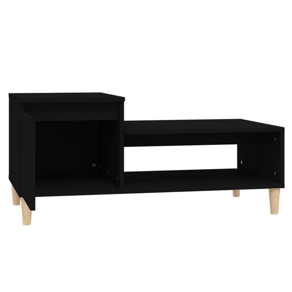 Mesa de centro madera contrachapada negro 100x50x45