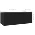 Mueble para TV madera contrachapada negro 80x34x30