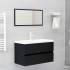 Juego de muebles de baño 2 pzas madera contrachapada