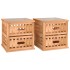 Mesitas de noche 2 uds madera maciza de nogal 34x34x34