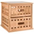 Mesitas de noche 2 uds madera maciza de nogal 34x34x34