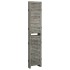 Biombo de 4 paneles de madera maciza gris 143x166
