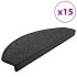 Alfombrillas de escalera 15 unidades gris antracita 65x24x4