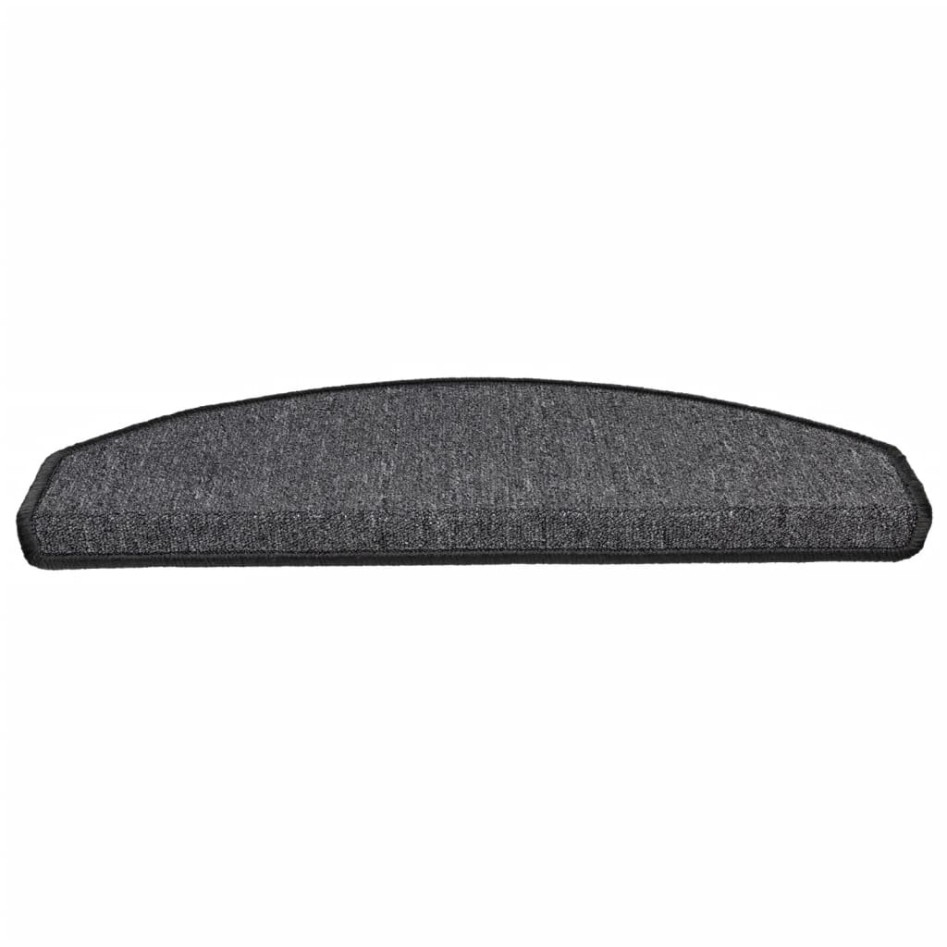 Alfombrillas de escalera 15 unidades gris antracita 65x24x4