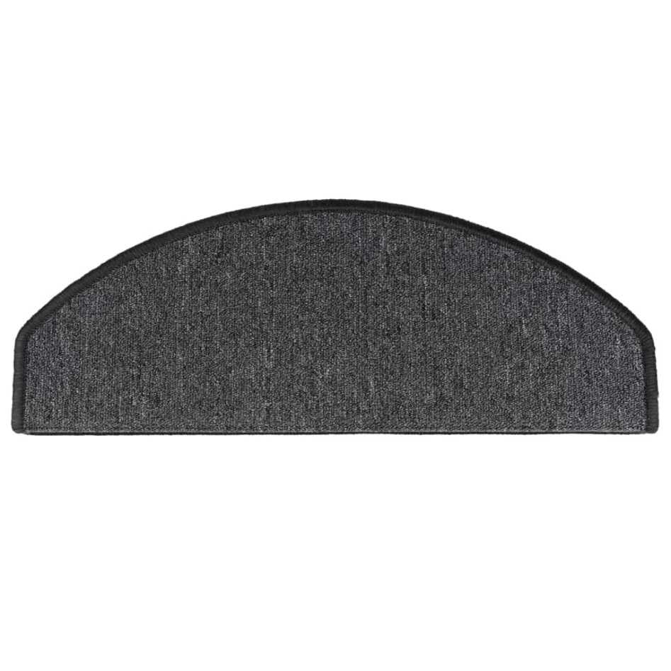 Alfombrillas de escalera 15 unidades gris antracita 65x24x4