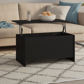 Mesa de centro madera de ingeniería negro 102x55,5x52,5