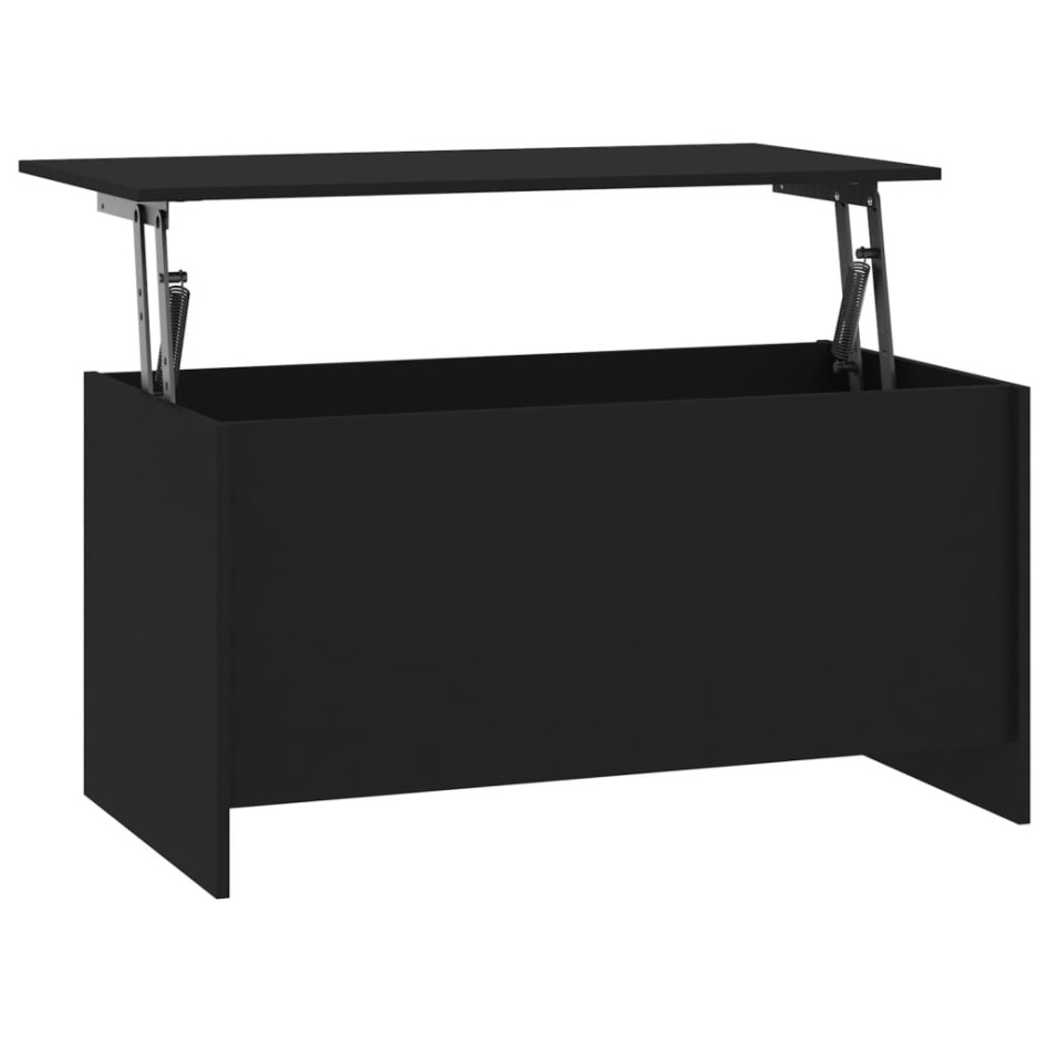 Mesa de centro madera de ingeniería negro 102x55,5x52,5