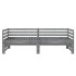 Sofá cama extraíble madera maciza de pino gris 2x(90x200)