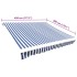 Toldo de lona azul y blanco 450x300