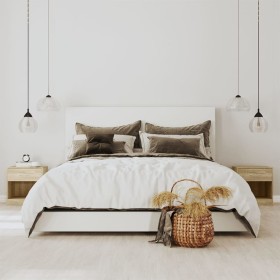 Mesitas de noche 2 unidades con un cajón y estante color