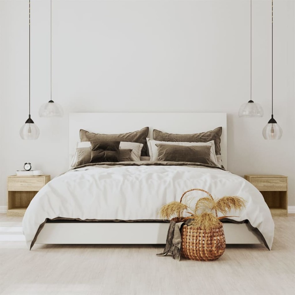 Mesitas de noche 2 unidades con un cajón y estante color