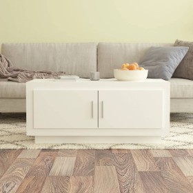 Mesa de centro madera de ingeniería blanco 102x50x45