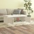 Mesa de centro madera de ingeniería blanco 102x50x45
