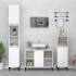 Armario de lavabo madera contrachapada blanco brillo