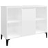 Armario de lavabo madera contrachapada blanco brillo