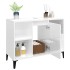 Armario de lavabo madera contrachapada blanco brillo