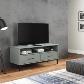 Mueble de TV con patas de metal OSLO madera maciza pino