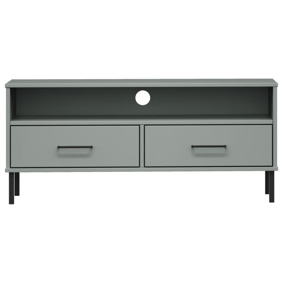 Mueble de TV con patas de metal OSLO madera maciza pino