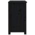 Mesita de noche madera maciza de pino negra 50x35x61,5