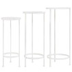 Set de soportes para plantas estilo vintage 3 uds metal blanco