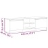 Mueble de TV con luces LED gris Sonoma 120x30x35,5