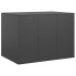 Baúl para cojines de jardín ratán PE negro 145x100x103