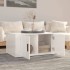 Mesa de centro madera contrachapada blanco brillo 80x50x36