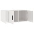 Mesa de centro madera contrachapada blanco brillo 80x50x36