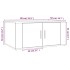 Mesa de centro madera contrachapada blanco brillo 80x50x36